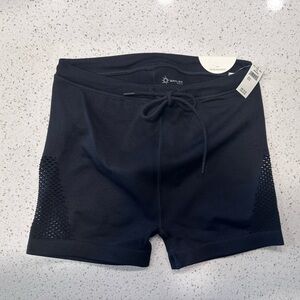 AERIE Ribbed Seamless 3” Drawcord Bike Short NWT Black Sizes S & M